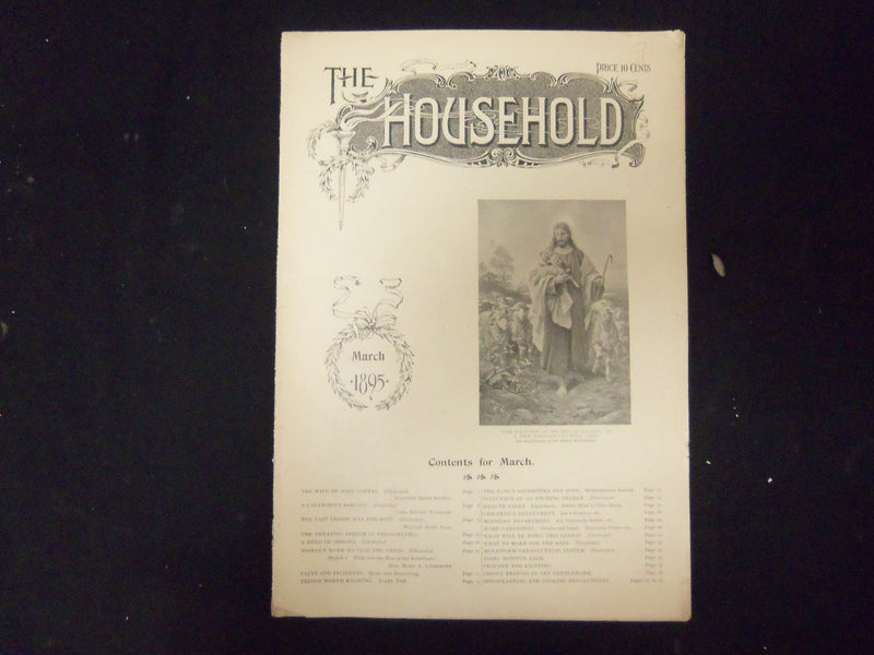 1895 MARCH THE HOUSEHOLD MAGAZINE - ILLUSTRATIONS, STORIES & ADS - ST 3939