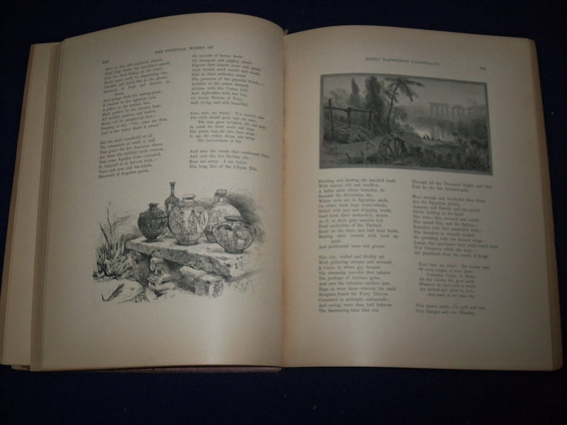 1879 POETICAL WORKS OF HENRY WADSWORTH LONGFELLOW VOL LOT OF 3 - KD 1314