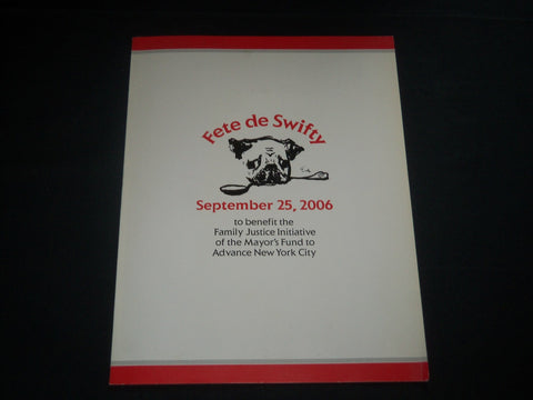 2006 SEPTEMBER 25 FETE DE SWIFTY PROGRAM - MAYOR'S FUND - NEW YORK CITY - J 4170