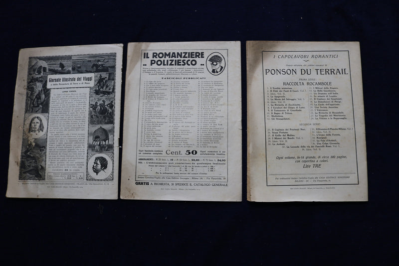 1920'S IL CORSARO DELLE TENEBRE MAGAZINES - LOT OF 39 OF 40 - ITALIAN - O 3546