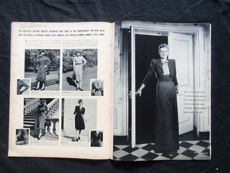 1938 SEPTEMBER 5 LIFE MAGAZINE - FALL FASHIONS - L 94