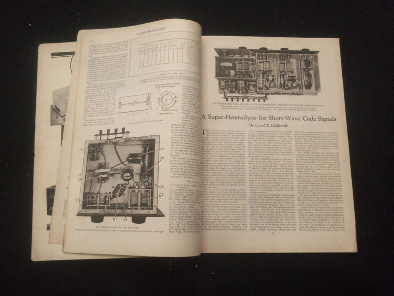 1928 MAY RADIO BROADCAST MAGAZINE - NICE COVER, ARTICLES & PHOTOS - B 434O