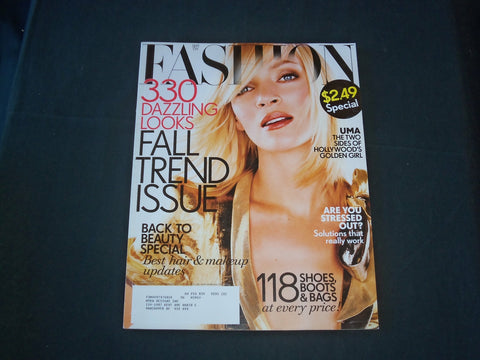 2009 SEPTEMBER FASHION MAGAZINE - CANADIAN EDITION - UMA THURMAN COVER - B 6013