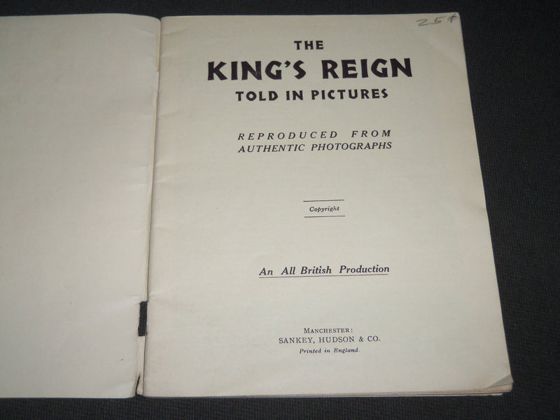 1935 THE KING'S REIGN TOLD IN PICTURES PROGRAM - GREAT PHOTOS - J 2825