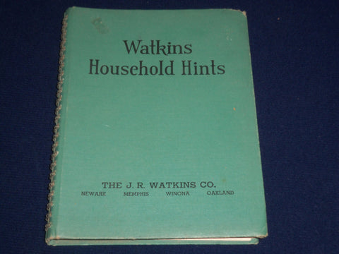 1941 WATKINS HOUSEHOLD HINTS BOOK BY ELAINE ALLEN - PRODUCT REVIEWS - KD 2370