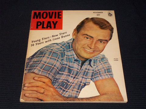 1948 NOVEMBER MOVIE PLAY MAGAZINE - ALAN LADD FRONT COVER - E 15144