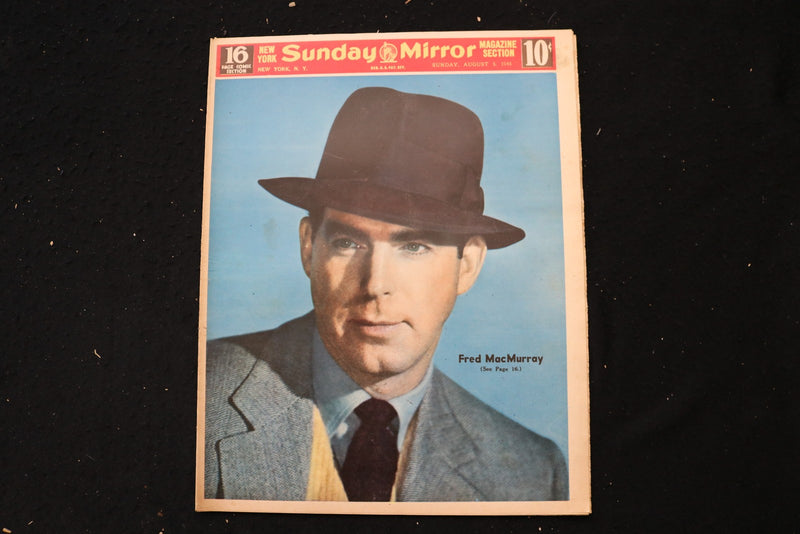 1945 AUGUT 5 NY SUNDAY MIRROR MAGAZINE - FRED MACMURRAY COVER - E 26171