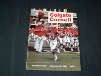 1981 SEPTEMBER 26 COLGATE VS. CORNELL FOOTBALL PROGRAM - J 3753