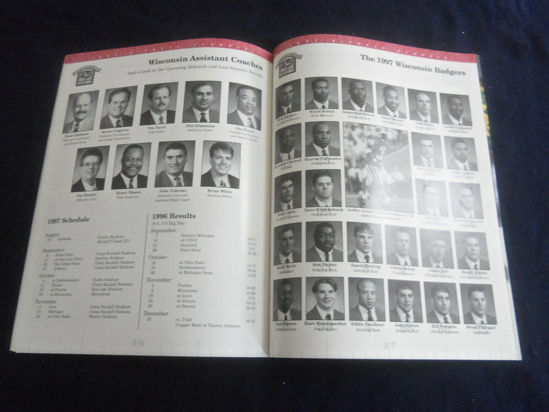 1997 AUGUST 24 FOOTBALL PROGRAM - UNIV WISCONSIN VS SYRACUSE UNIV - SP 1217Y