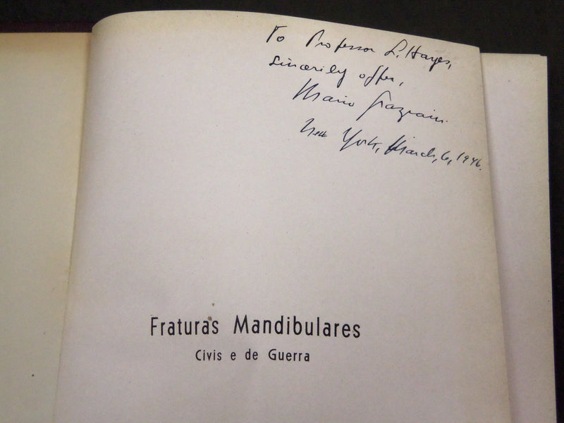 1944 FRATURAS MANDIBULARES AUTHOR INSCRIBED BY DR. MARIO GRAZIANI - KD 2619