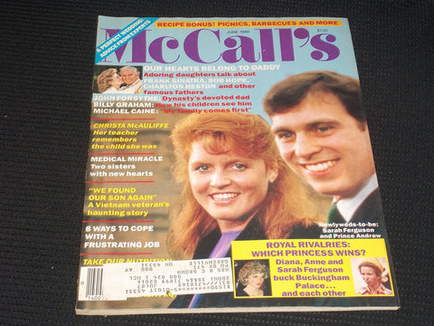 1986 JUNE MCCALL'S MAGAZINE - SARAH FERGUSON & PRINCE ANDREW FRONT COVER - E 525
