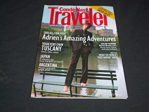 2003 SEPTEMBER TRAVELER MAGAZINE - ADRIEN BRODY - SP 6198
