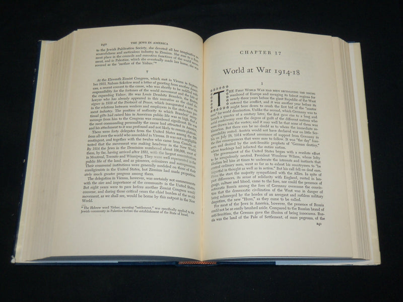 1954 THE JEWS IN AMERICA A HISTORY HARDCOVER BOOK BY RUFUS LEARSI - KD 2762U