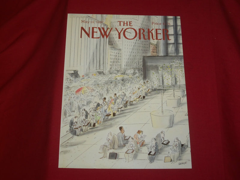 1987 MAY 18 NEW YORKER MAGAZINE FRONT COVER ONLY - GREAT ART FOR FRAMING