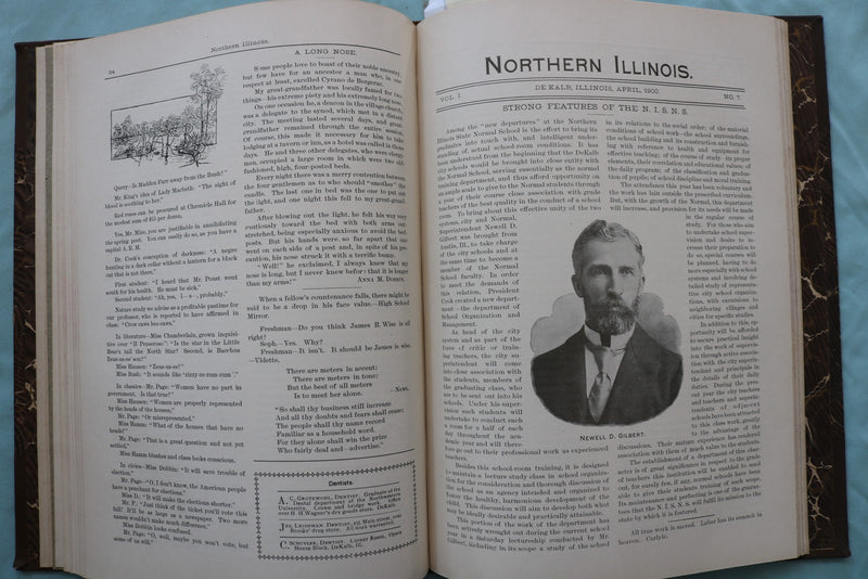 1899-1900 NORTHERN ILLINOIS STATE NORMAL SCHOOL - BOUND VOLUME #1 - KD 9649