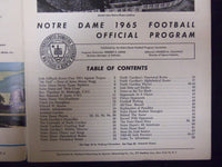 1965 NOVEMBER 13 NORTH CAROLINA VS. NOTRE DAME FOOTBALL PROGRAM - J 2141