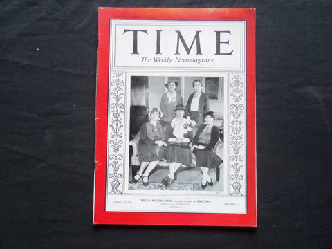 1934 OCTOBER 8 TIME MAGAZINE - HELEN ROGERS REID & FRIENDS - T 438