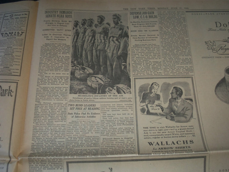 1940 JUNE 17 NEW YORK TIMES - REYNAUD RESIGNS PETAIN IS NOW PREMIER- NP 3612