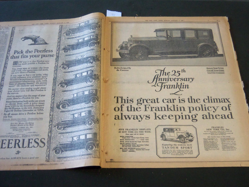 1927 JANUARY 9 NEW YORK TIMES - NY NATIONAL MOTOR SHOW OPENS - NT 6287