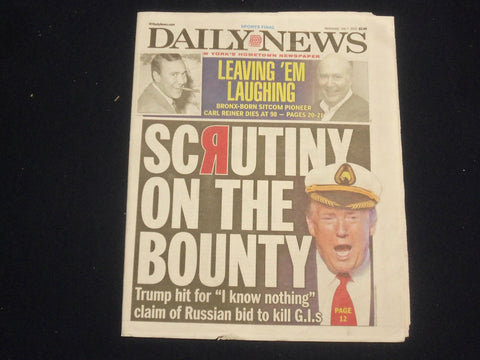 2020 JULY 1 NEW YORK DAILY NEWS NEWSPAPER - CARL REINER DIED AT 98 (1922-2020)
