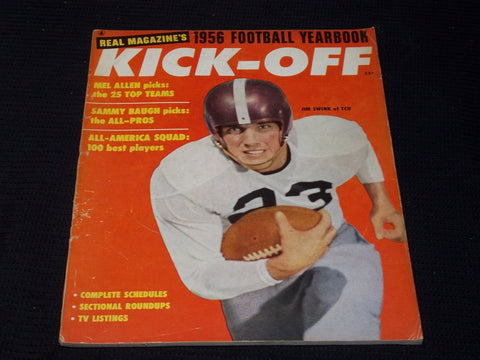 1956 REAL'S KICK-OFF MAGAZINE - JIM SWINK TCU FRONT COVER - E 6338