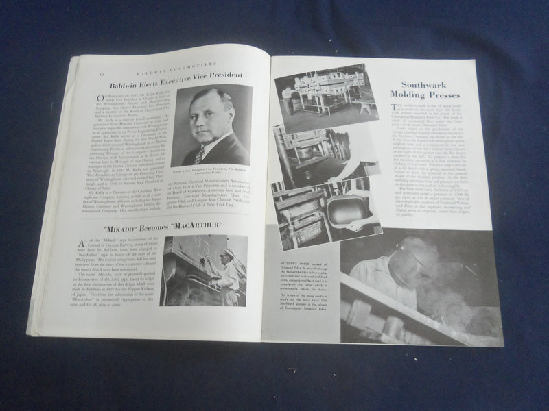 1942 JUNE BALDWIN LOCOMOTIVES MAGAZINE - GREAT COVER AND PHOTOS - SP 6482M