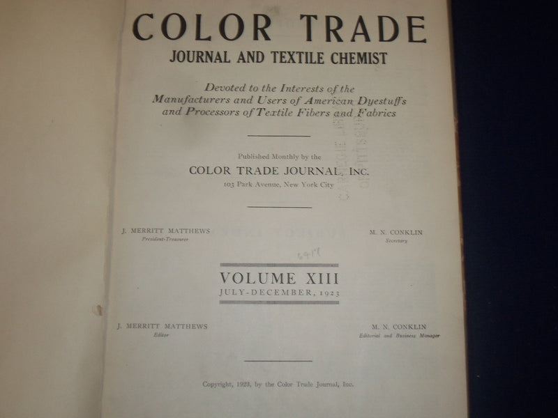 1918-1925 COLOR TRADE JOURNAL MAGAZINE BOUND VOLUME LOT OF 15 - ILLUS. - KD 3080