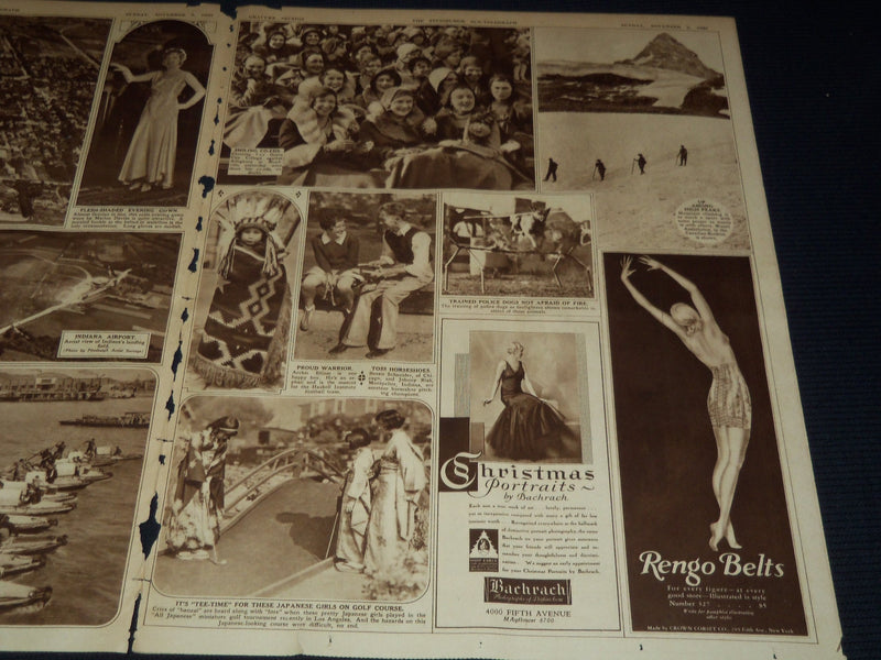 1930 NOV 2 PITTSBURGH SUN TELEGRAPH GRAVURE - THREE CLOWNS - KNIGHT - NT 9586