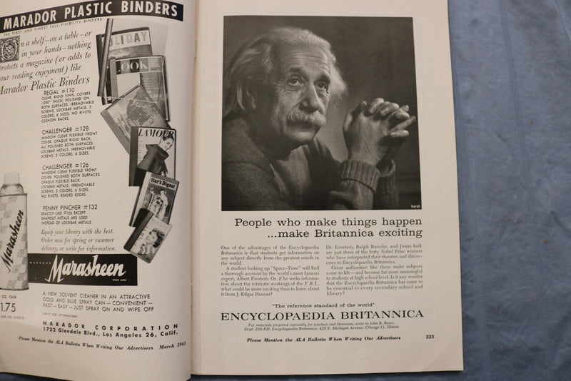 1961 ALA BULLETIN - SOFTCOVER BOOKS - LOT OF 2 - K 3233