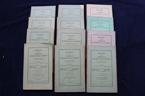 1928-1932 AMERICAN MATHEMATICAL SOCIETY BULLETIN - LOT OF 12 - O 3371