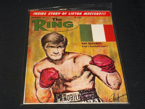 1967 SEPTEMBER THE RING MAGAZINE - NINO BENVENUTI FRONT COVER - E 4587