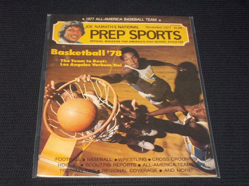 JOE NAMATH'S PREP SPORTS MAGAZINE - BASKETBALL '78 FRONT COVER - E 2044