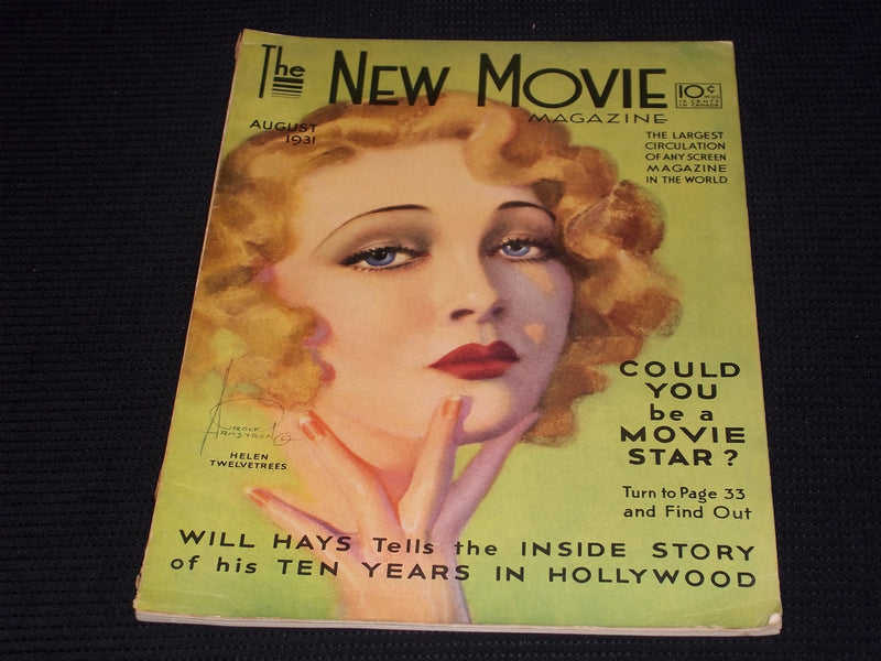 1931 AUGUST THE NEW MOVIE MAGAZINE - HELEN TWELVETREES FRONT COVER - E 17176