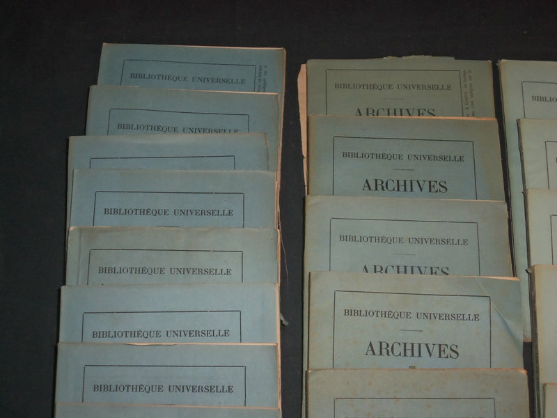 1885-1891 ARCHIVES DES SCIENCES PHYSIQUES ET NATURELLES - LOT OF 27 - WR 1045D