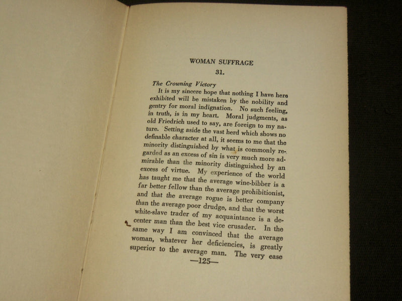 1922 IN DEFENSE OF WOMEN HARDCOVER BOOK BY H. L. MENCKEN - KD 6184