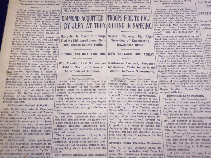 1931 DEC 18 NEW YORK TIMES - DIAMOND ACQUILTED BY JURY AT TROY - NT 2198