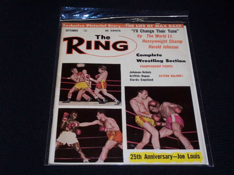 1962 SEPTEMBER THE RING MAGAZINE - HAROLD JOHNSON BOXING COVER - E 3402