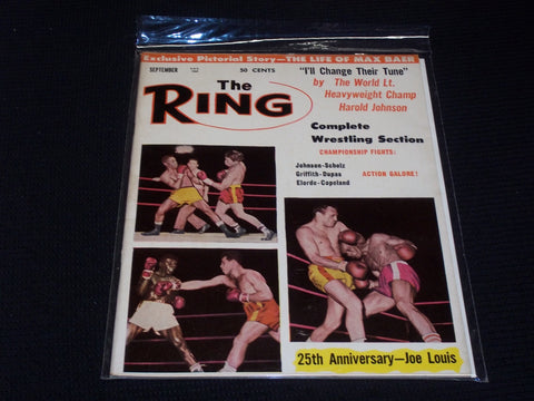 1962 SEPTEMBER THE RING MAGAZINE - HAROLD JOHNSON BOXING COVER - E 3402