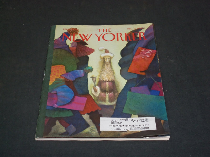 2004 DECEMBER 6 THE NEW YORKER MAGAZINE - ILLUSTRATED COVER - NY 852