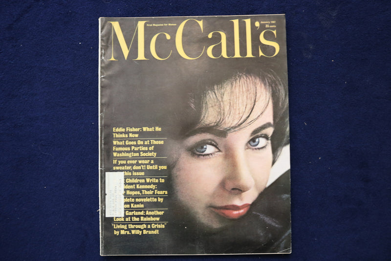 1962 JANUARY MCCALL'S MAGAZINE - ELIZABETH TAYLOR COVER - E 23428