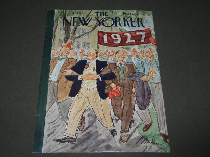 1952 JUNE 7 NEW YORKER MAGAZINE FRONT COVER ONLY - GREAT ART FOR FRAMING