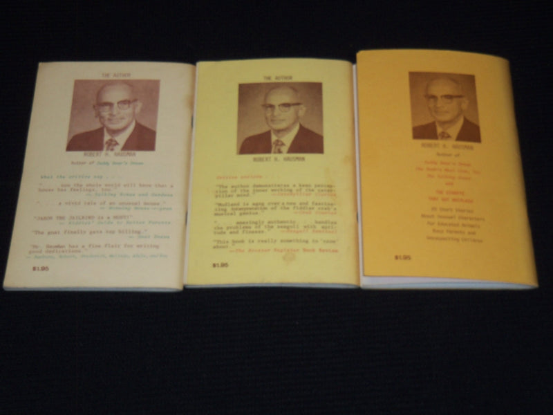 1978-1980 ROBERT H. HAUSMAN BOOK LOT OF 3 - ALL SIGNED - O 1740B