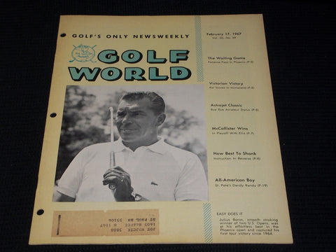 1967 FEBRUARY 17 GOLF WORLD MAGAZINE - JULIUS BOROS FRONT COVER - E 7213