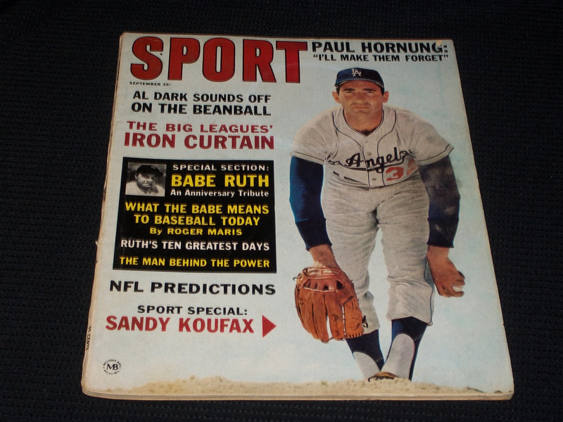 1963 SEPTEMBER SPORT MAGAZINE - SANDY KOUFAX COVER - E 219