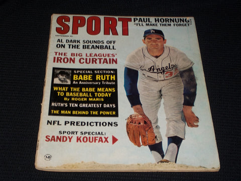 1963 SEPTEMBER SPORT MAGAZINE - SANDY KOUFAX COVER - E 219