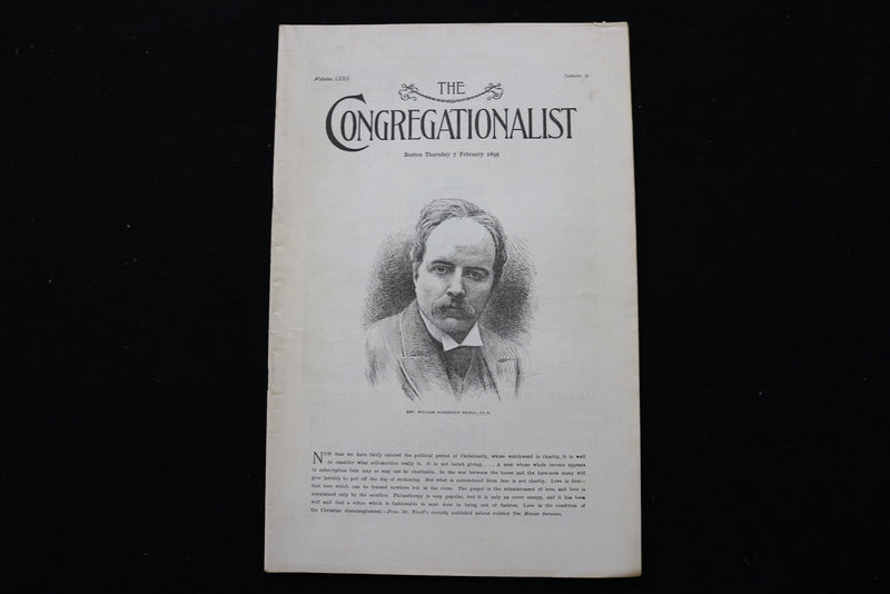 1895 FEBRUARY 7 THE CONGREGATIONALIST MAGAZINE -WILLIAM ROBERTSON NICOLL- K 2329