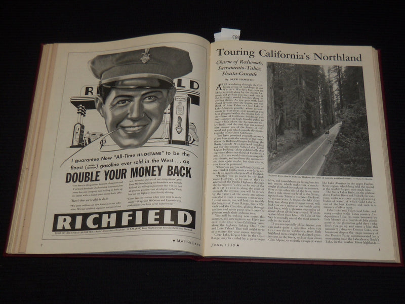 1939 JAN-DEC THE MOTOR LAND MAGAZINE BOUND VOLUME - TREASURE ISLAND - KD 704P