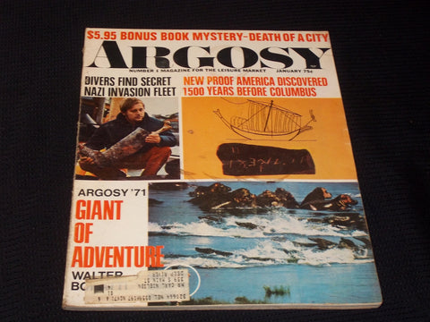 1971 JANUARY ARGOSY MAGAZINE - ADVENTURE FRONT COVER - E 4832