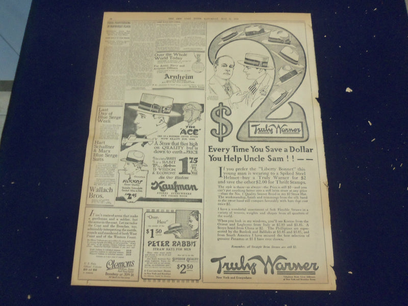 1918 MAY 11 NEW YORK TIMES - BRITISH SINK CRUISER AT OSTEND - NT 8178