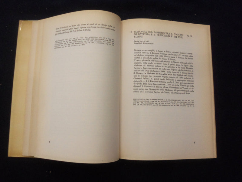 1962 CIMA DA CONEGLIANO HARDCOVER BOOK - ITALIAN TEXT - KD 8346